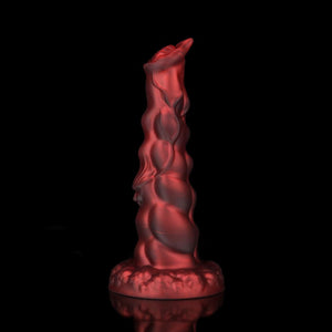 Sphinx Crimson Fantasy Knot Dildo for Ultimate Pleasure with textured design and sturdy base