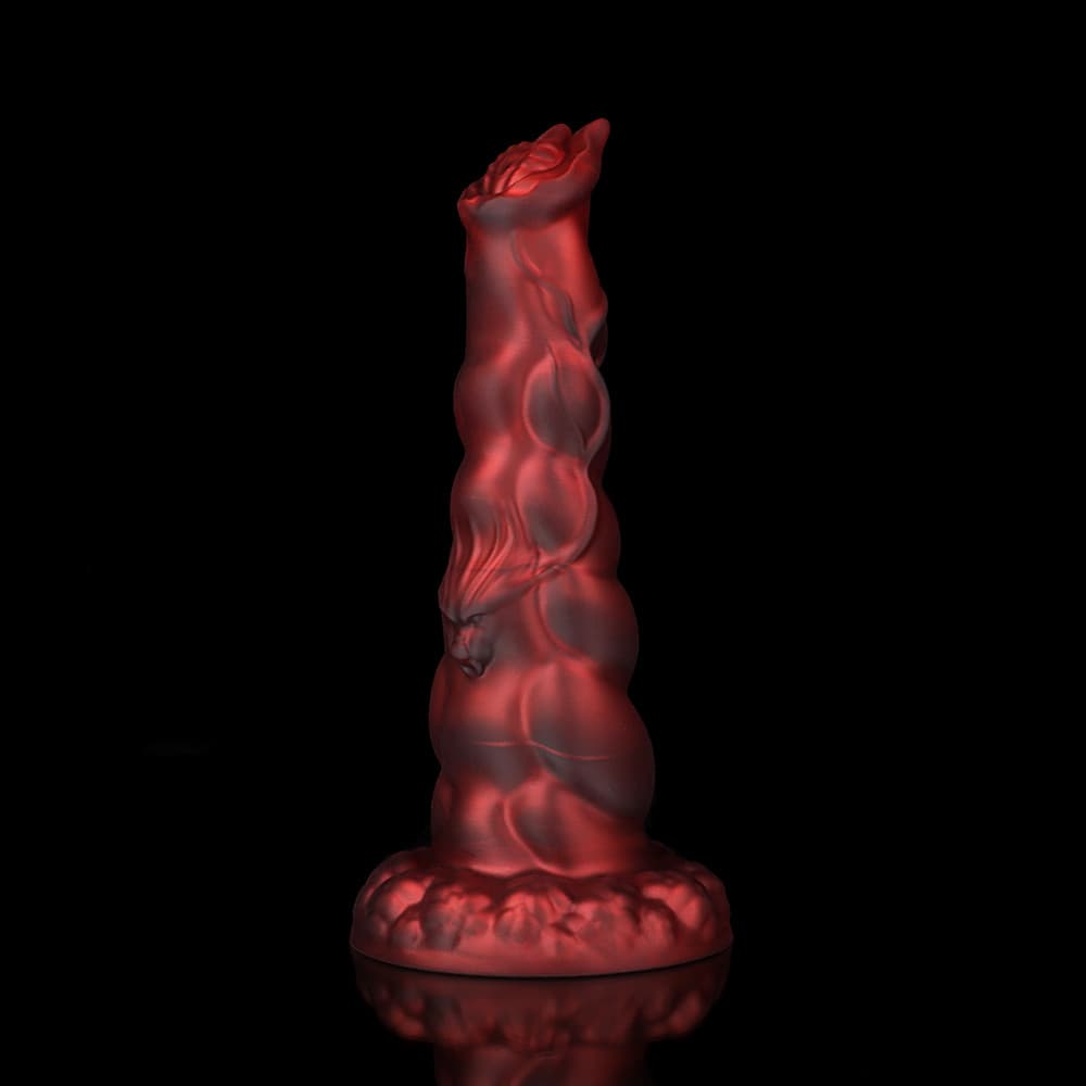 Sphinx Crimson Fantasy Knot Dildo for Ultimate Pleasure with textured design for enhanced stimulation