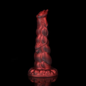 Sphinx Crimson Fantasy Knot Dildo for Ultimate Pleasure with textured design for enhanced stimulation